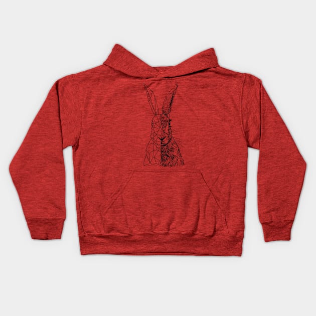 Rabbit and Polygon Kids Hoodie by affan2fly